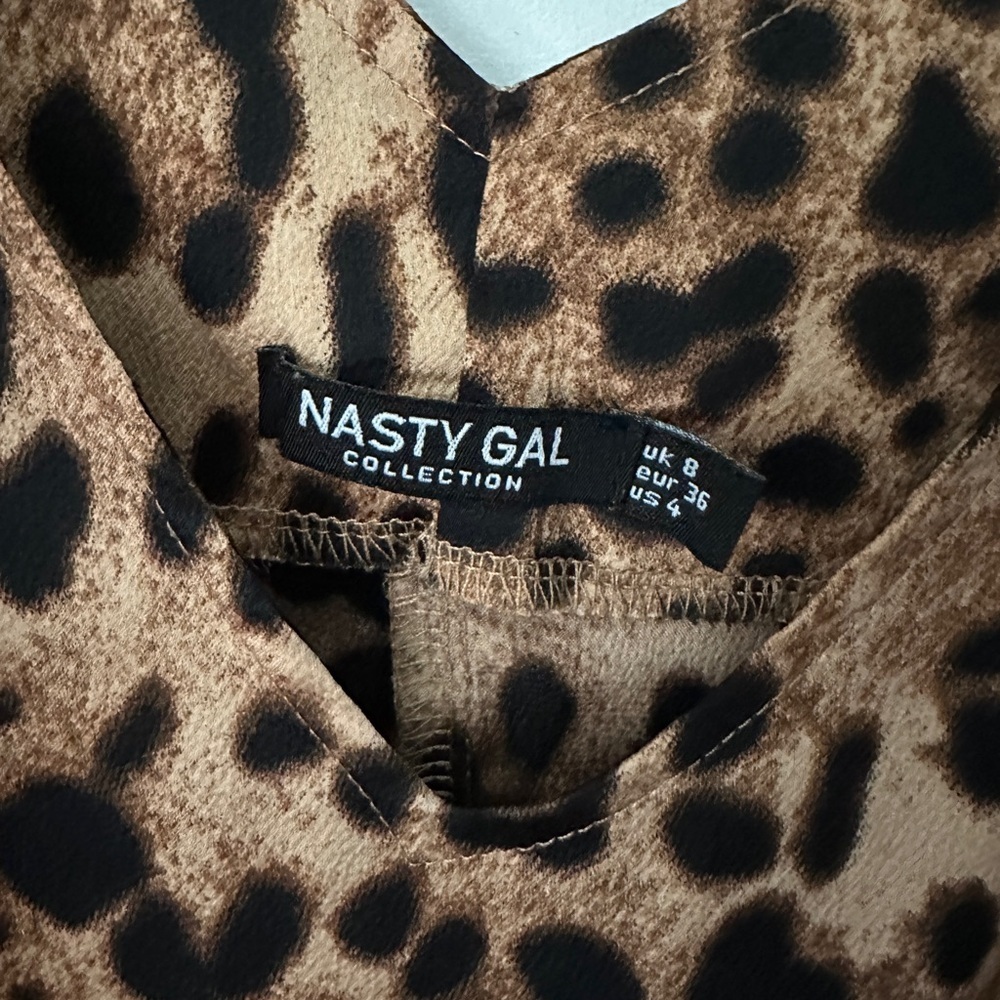 Nastygal Leopard Print Tank/Cami Size US 4 - Picture 5 of 6